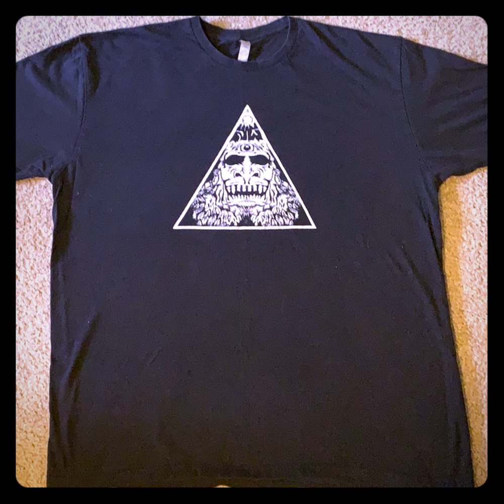 Black T-shirt with Quirky Design